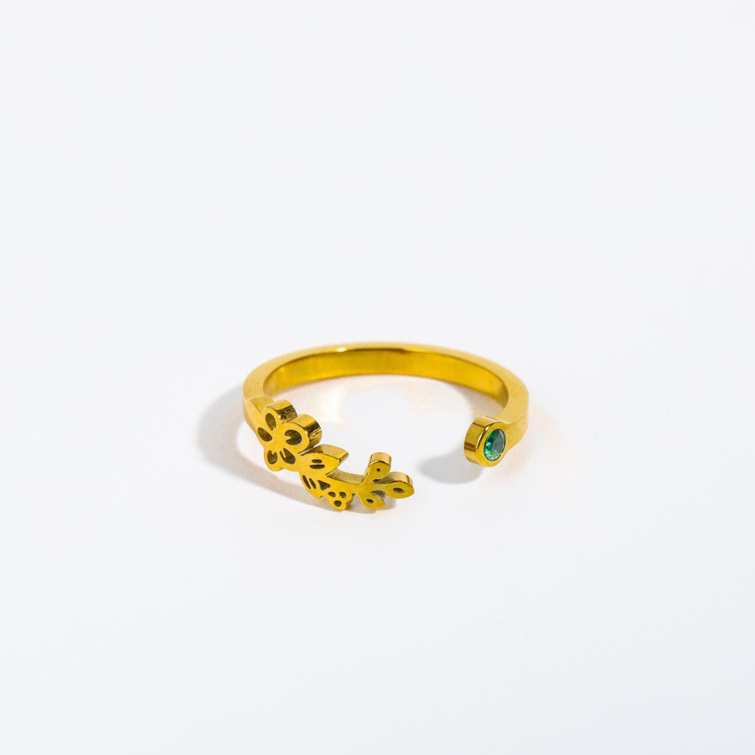 Anillo de acero inoxidable de oro al por mayor